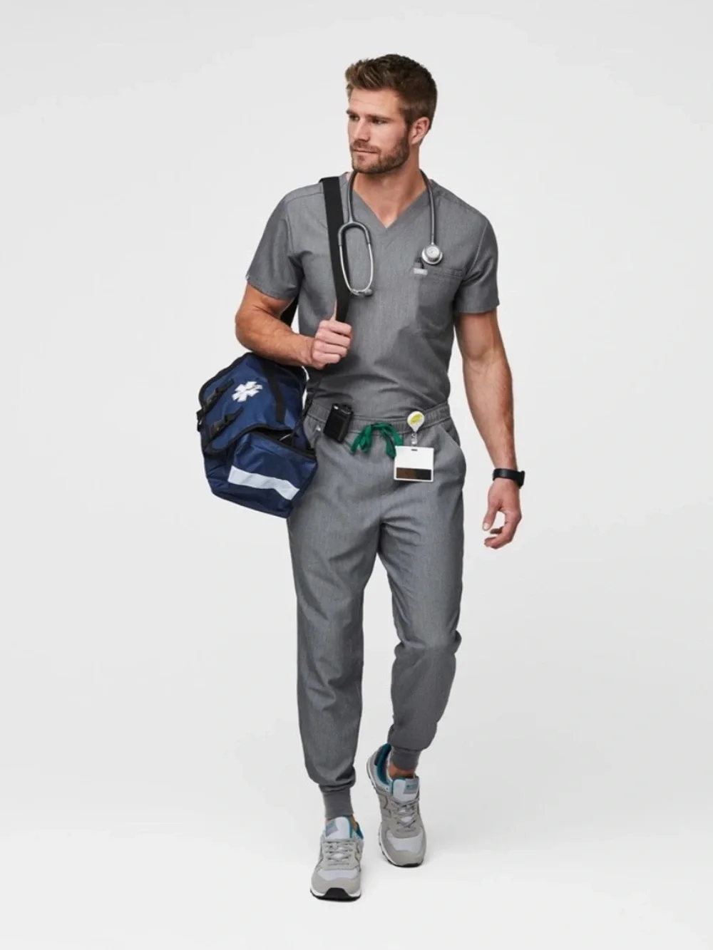 FIGS Men's Gray Scrub Set